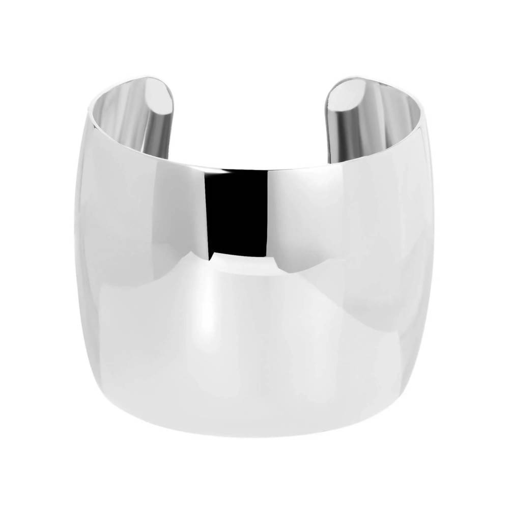 NEW EKLEXIC women's 2 inch xl domed cuff bracelet in silver